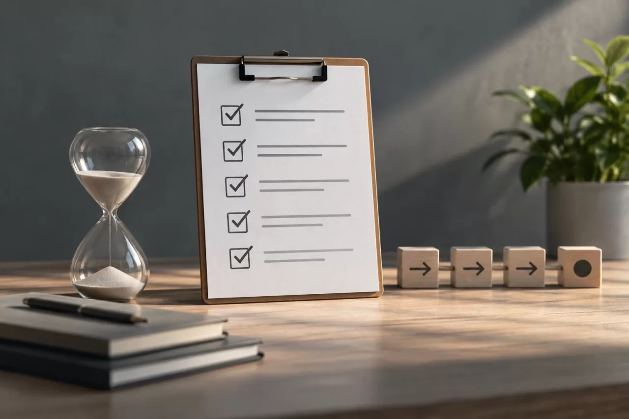 Checklist voor een bestaand proces — guía visual de DedicatedPHP