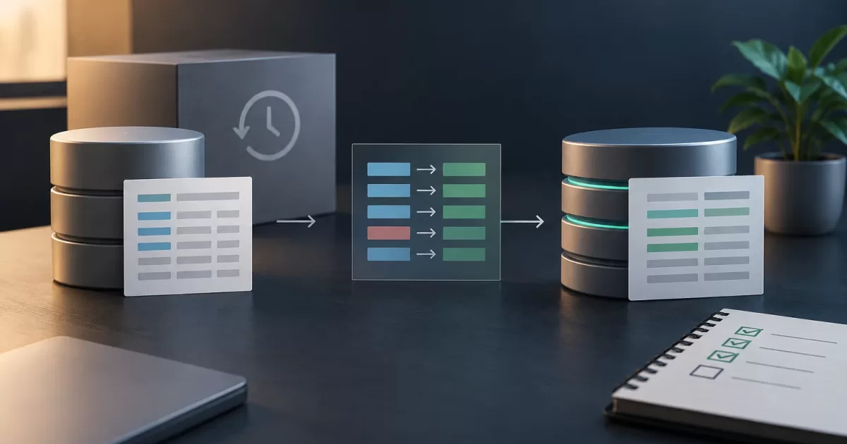 Comparación de registros entre una copia de seguridad aislada y una base de datos activa antes de una recuperación selectiva