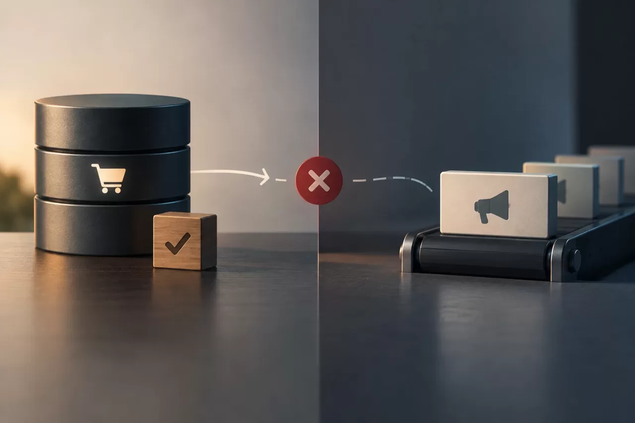 Il problema di scrivere nel database e pubblicare un evento — guía visual de DedicatedPHP